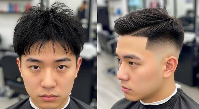 Before after haircut